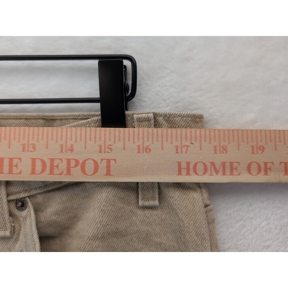 VTG 90s Levi's 550 Made in USA Orange Tab Relaxed Sandstone Tan Jeans 36x30 - Picture 7 of 14